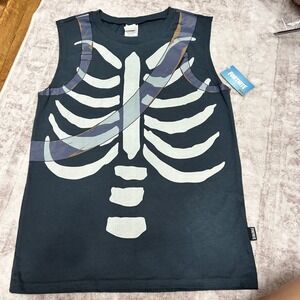 Fortnite Skull Trooper Costume Tank Top Spirit‎ Halloween Adult Small Cosplay C8